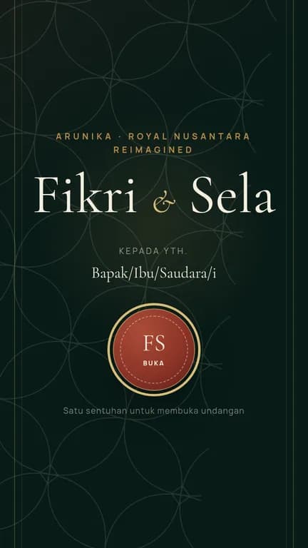 Pratinjau undangan Arunika, Royal Nusantara